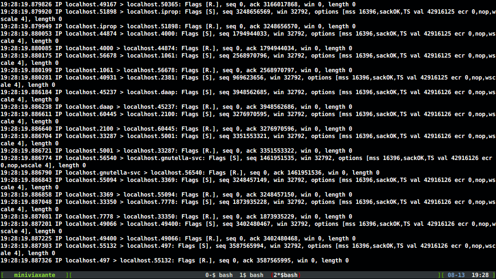 salida por defecto de tcpdump